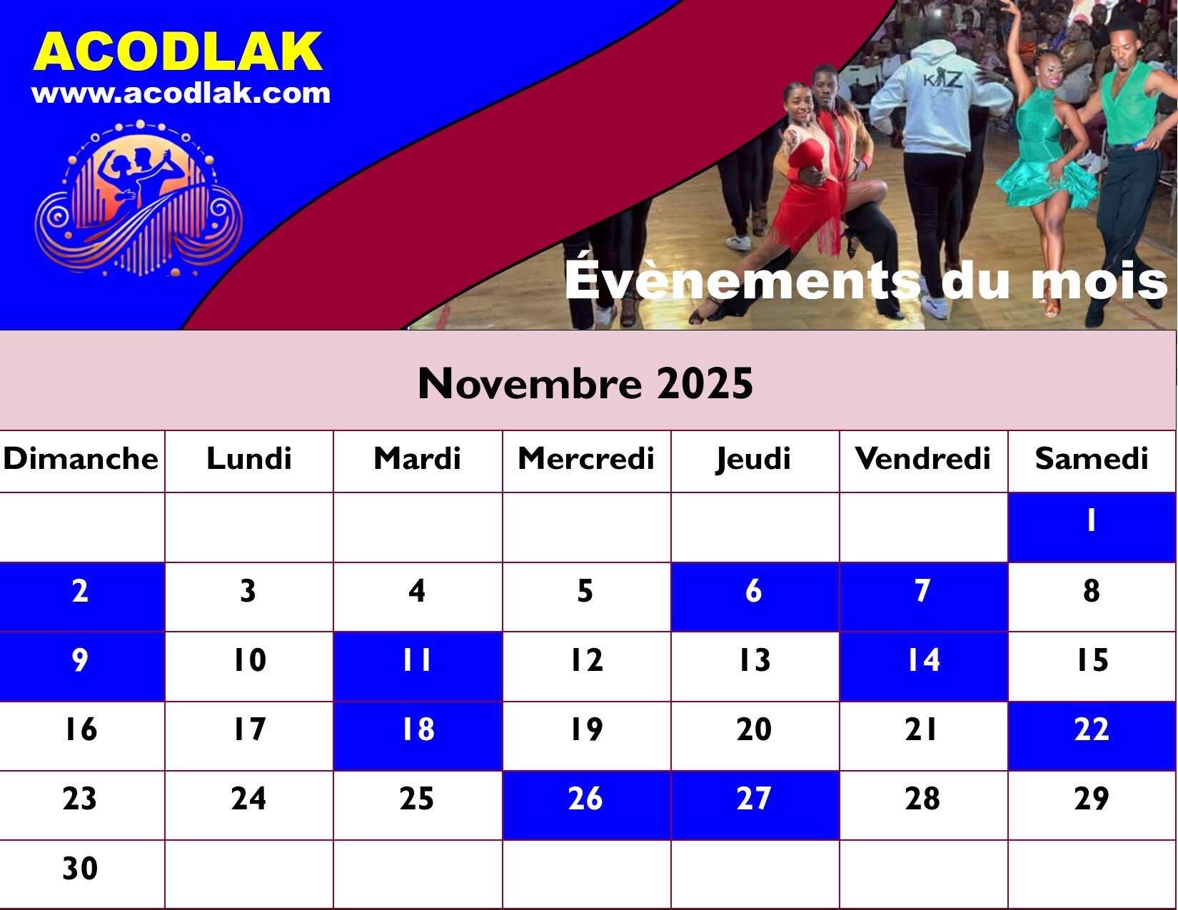 Calendrier Novembre 2025-1 Calendrier Novembre 2025-1