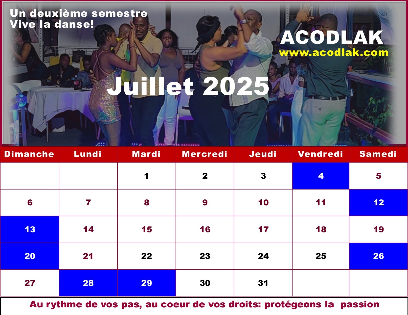 juillet Calendrier juillet Calendrier